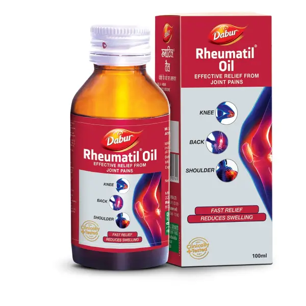 Dabur Rheumatil Oil for Joint Pain Relief | For Backache, Knee Pain & Shoulder Pain